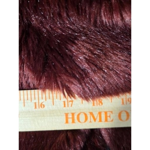 EXPRESS Burgundy Faux Fur Jacket Womens Size Small Zip Front Cropped Casualwear - Picture 5 of 10